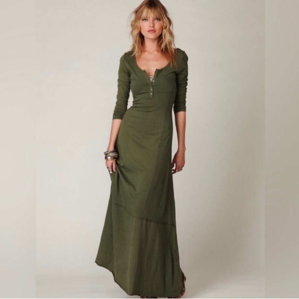 Free People Beach Miles of Henley Maxi Dress